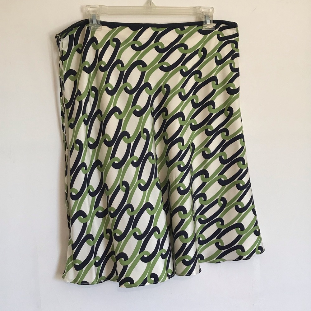 NWOT Milly designer silk drawstring skirt